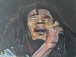 Bob Marley singing on stage