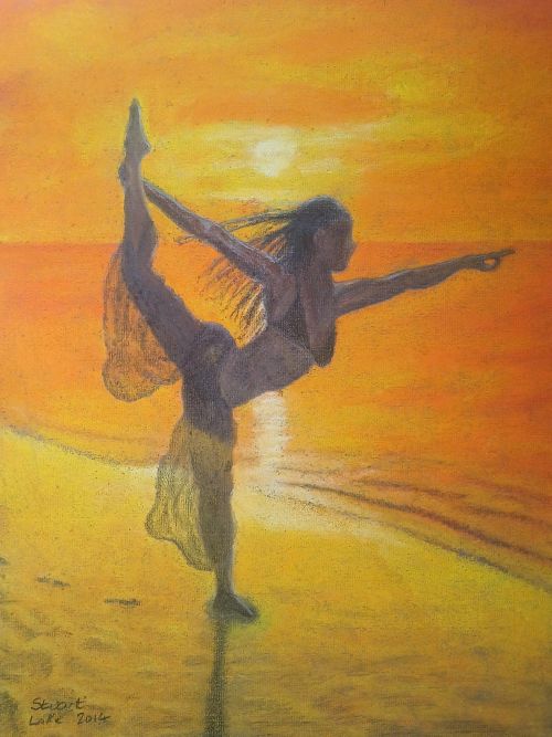 Cosmic dancer yoga posture