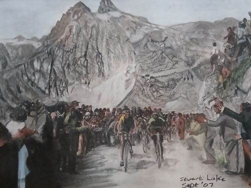 Fausto Coppi winning the Giro D'italia
