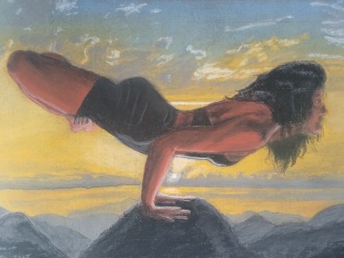 lotus peacock yoga pose