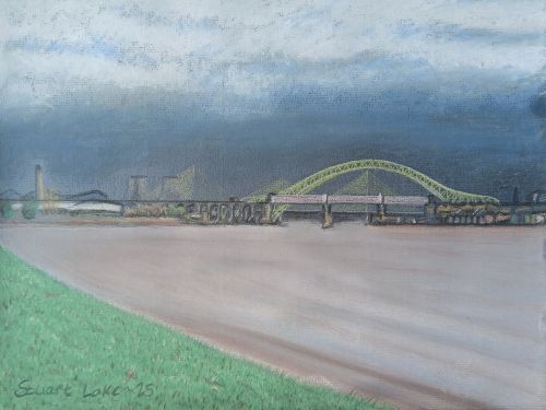 Runcorn Railway Bridge and Silver Jubilee Bridge