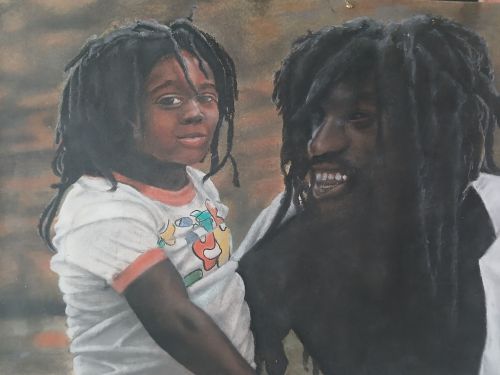 Rasta father and son portrait