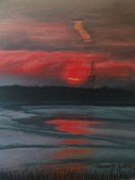 Sunrise over the River Mersey