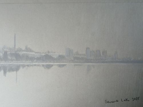 Lokking accross the river to the Wirral on a misty day